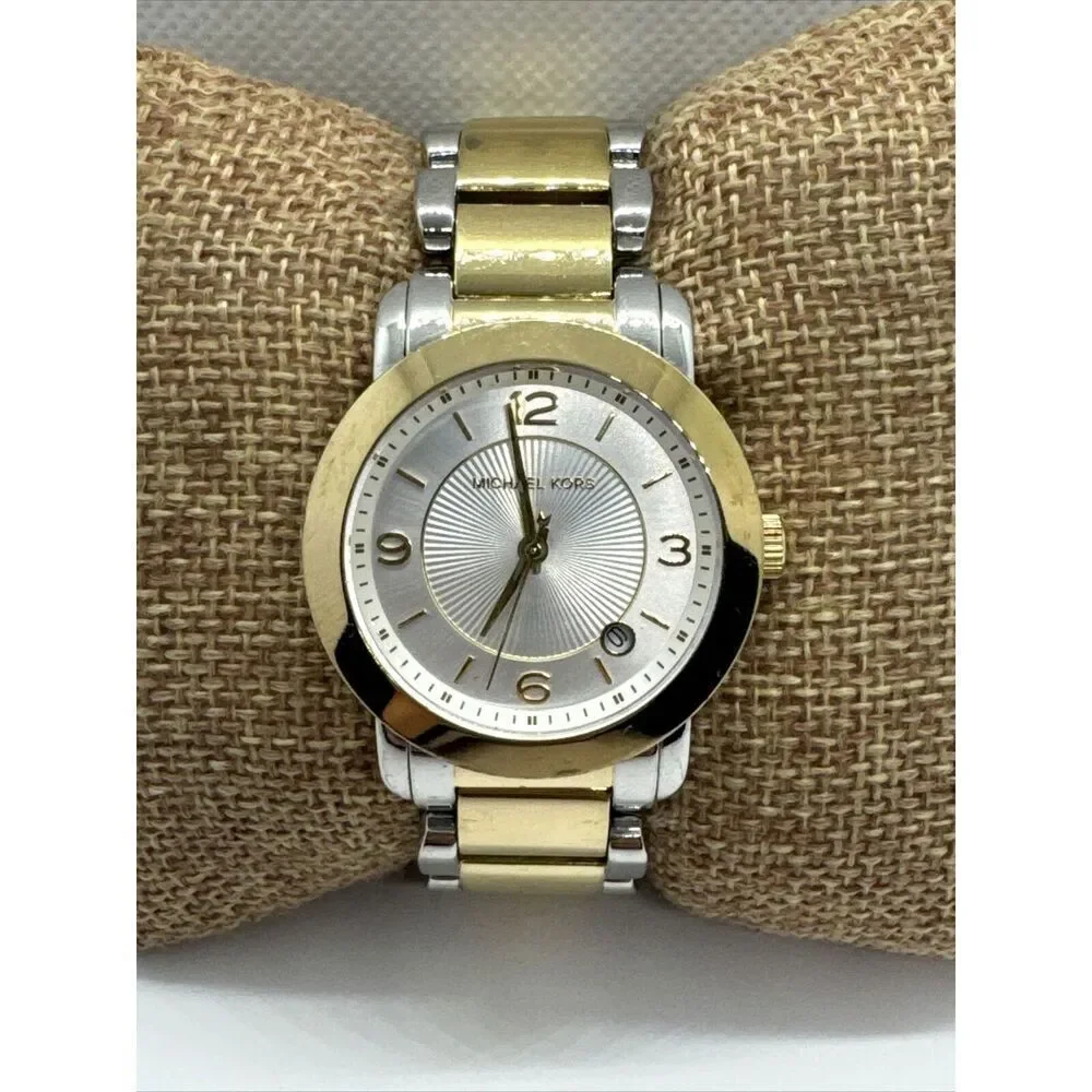 Michael Kors Janey MK3487 Men Two-Tone Stainless Steel Analog Dial Watch JNA740